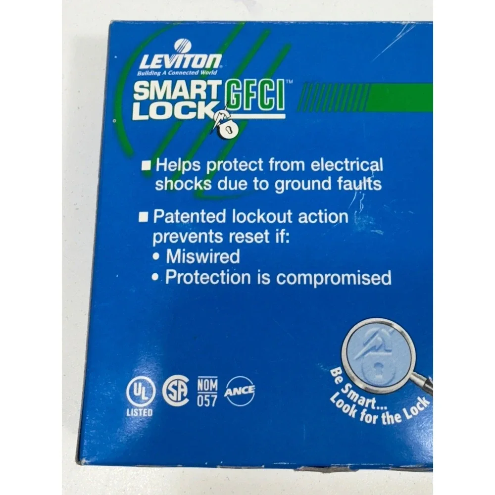 NEW Lot of 3 Leviton Smartlock GFCI 15 Amp 125-Volt Almond Outlet R01-18599-I